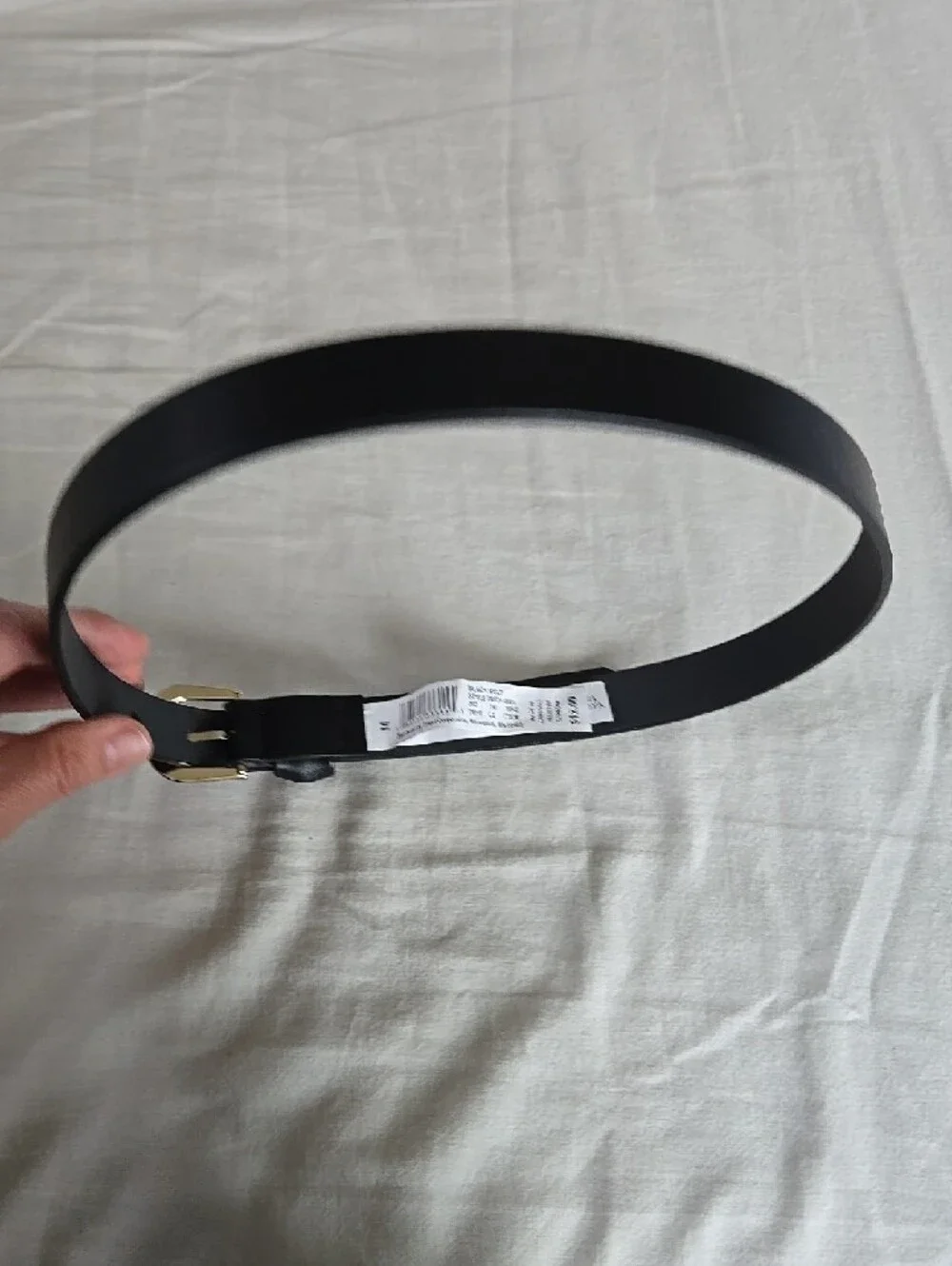 Cat & Jack Black Belt with Gold Buckle and Bow Accent